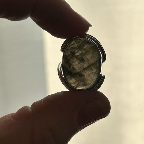 Labradorite .925 Sterling Silver Ring 5.5 - Picture 6 of 10